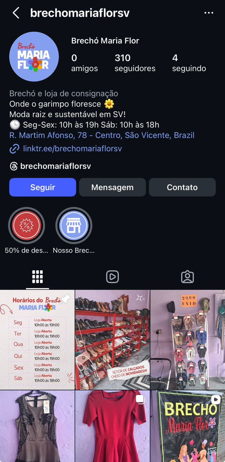 Print Instagram - Brechó Maria Flor